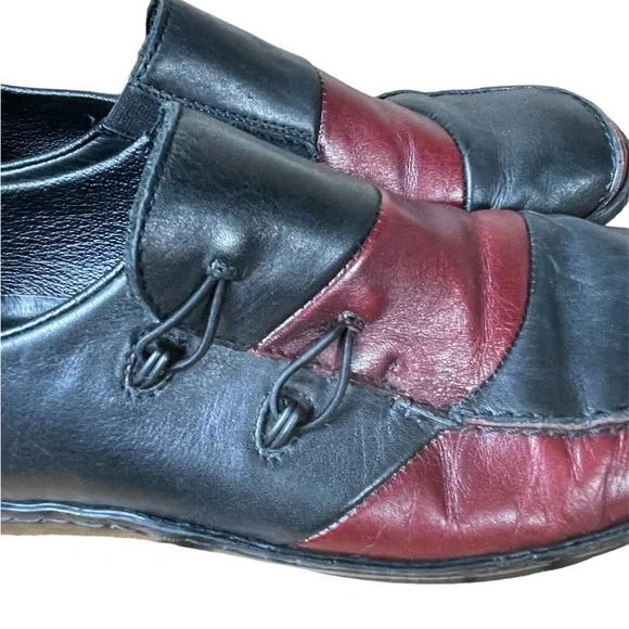 Rieker Celia Slip on Loafer Shoe Black/Red Leather Women’s Size 41 (10.5) - Picture 6 of 10